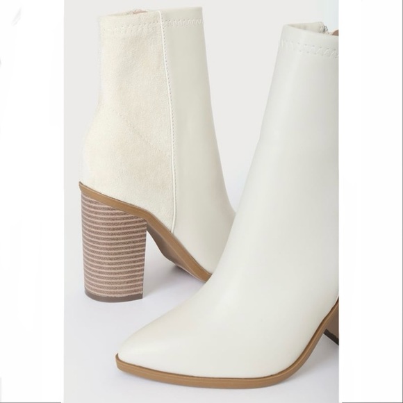 Lulu’s Mid-Calf Booties in Bone Color Size 11 New In Box - Picture 8 of 11